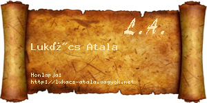 Lukács Atala névjegykártya